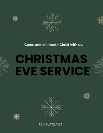 Free Christmas Eve Service Flyer Template to Edit Online