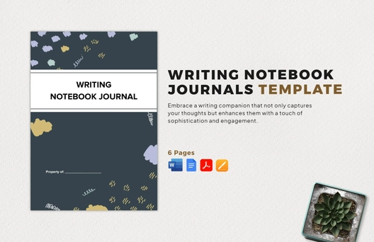 Writing Notebook Journals Template