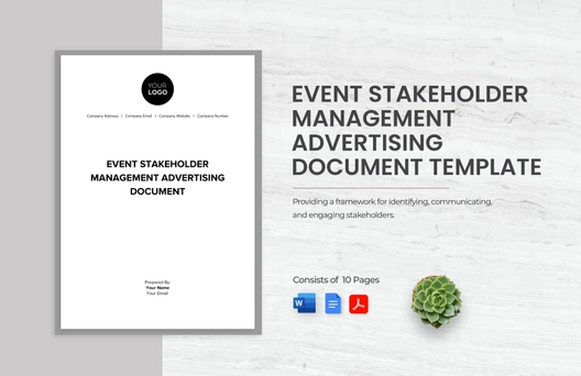 Event Stakeholder Management Advertising Document Template