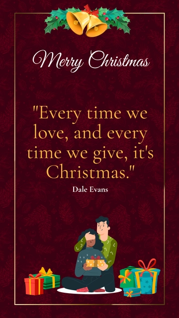 Free Romantic Christmas Quote Template to Edit Online