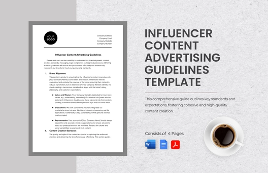 Influencer Content Advertising Guidelines Template