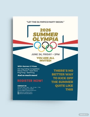 Olympic Party Flyer Template