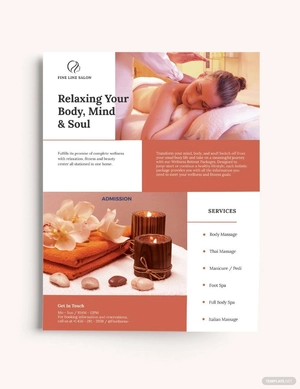 Spa Beauty Treatment Flyer Template