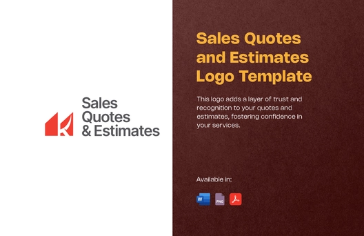 Sales Quotes and Estimates Logo Template