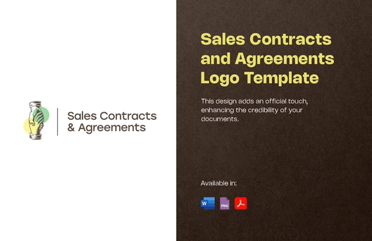 Sales Contracts and Agreements Logo Template