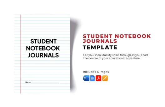 Student Notebook Journals Template