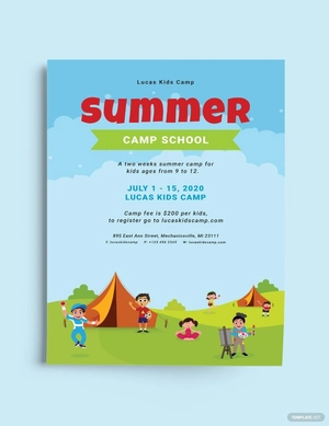 Summer Camp School Admission Flyer Template