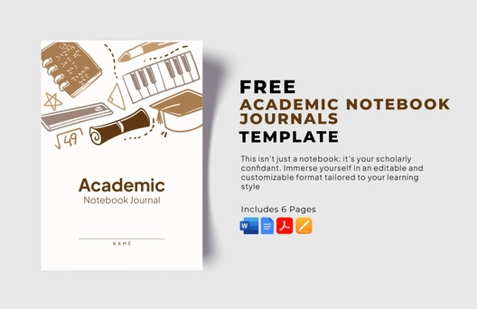 Academic Notebook Journals Template