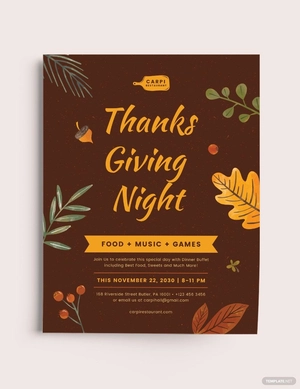 Thanksgiving Night Flyer Template