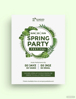 Tropical Festival Party Flyer Template