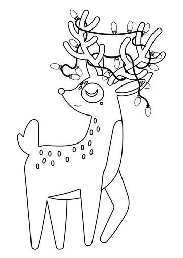 Free Christmas Reindeer Drawing Template to Edit Online