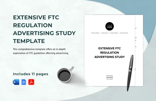 Extensive FTC Regulation Advertising Study Template