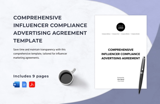 Comprehensive Influencer Compliance Advertising Agreement Template
