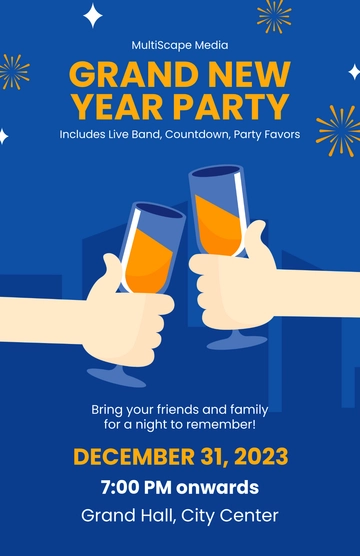 Free New Year Poster Design Template to Edit Online