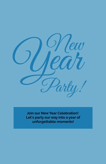 Free Minimalist New Year Poster Template to Edit Online