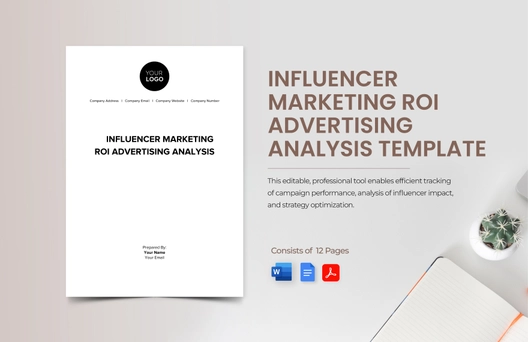 Influencer Marketing ROI Advertising Analysis Template