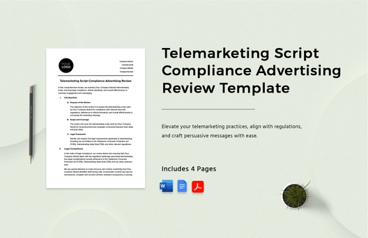 Telemarketing Script Compliance Advertising Review Template