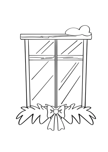 Free Christmas Window Drawing Template to Edit Online