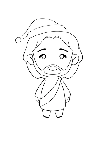 Free Jesus Christmas Drawing Template to Edit Online