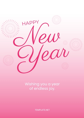 Free Beautiful New Year Wishes Template to Edit Online