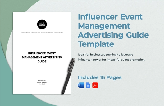 Influencer Event Management Advertising Guide Template