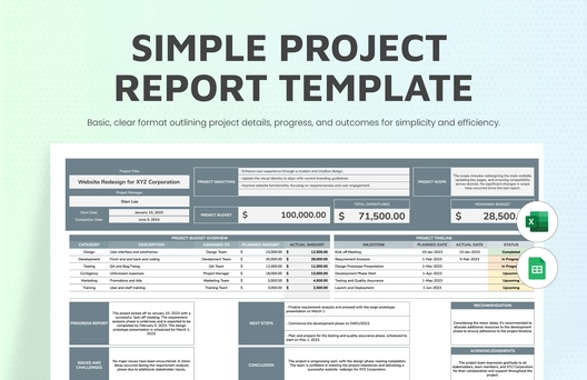 Simple Project Report Template