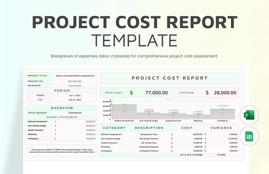 Project Cost Report Template
