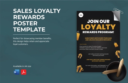 Sales Loyalty Rewards Poster Template