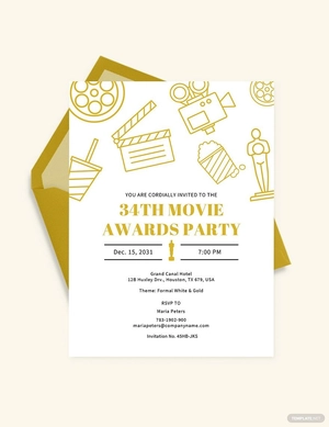 Movie Awards Party invitation Template