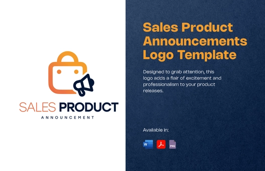 Sales Product Announcements Logo Template