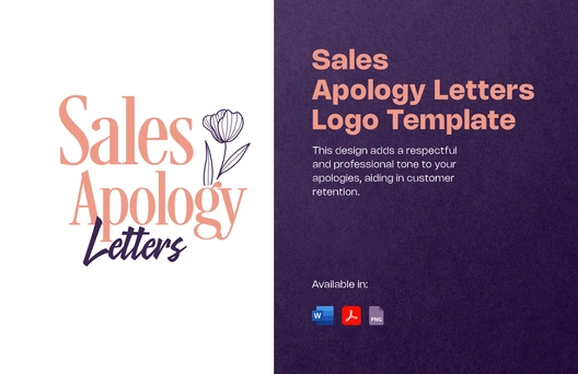Sales Apology Letters Logo Template