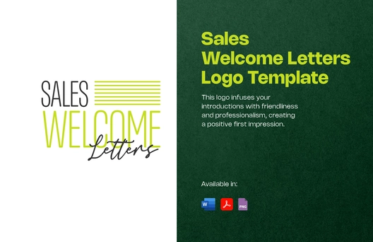 Sales Welcome Letters Logo Template