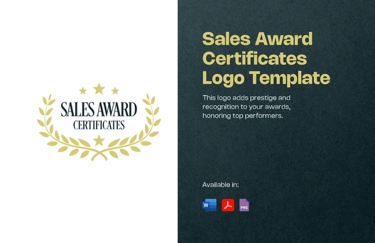Sales Award Certificates Logo Template