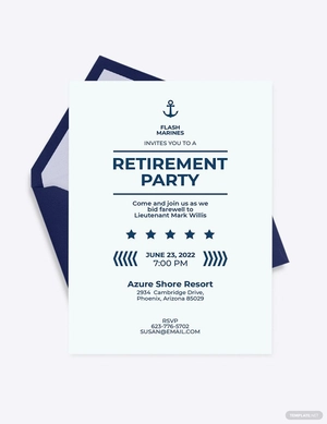 Navy Retirement Invitation Template