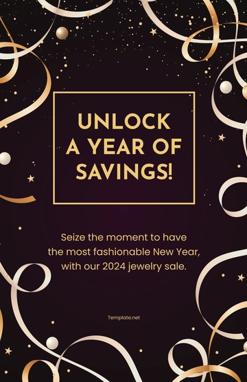 Free New Year Poster for Jewellery Template to Edit Online