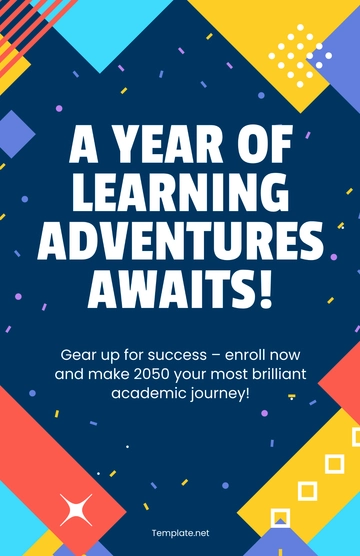 Free New Year Poster for School Template to Edit Online