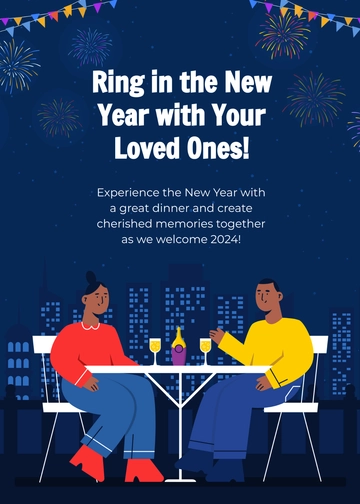 Free New Year Dinner Invitation Template to Edit Online