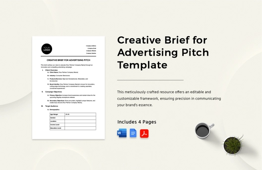 Creative Brief for Advertising Pitch Template