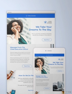 Business Solutions Consultant Newsletter Template