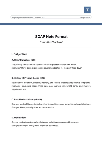 Free SOAP Note Format Template to Edit Online