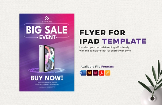 Flyer for iPad Template