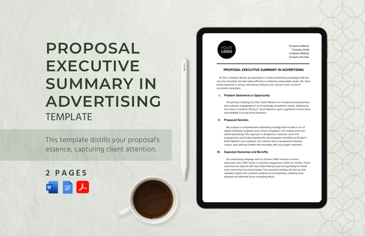 Proposal Executive Summary in Advertising Template