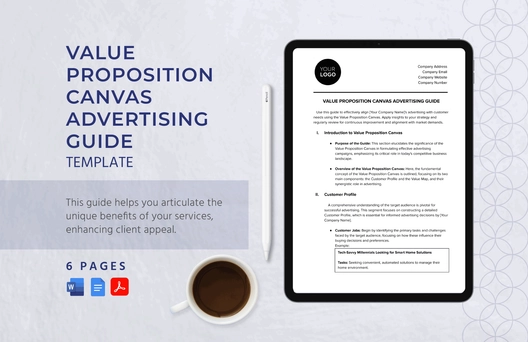 Value Proposition Canvas Advertising Guide Template