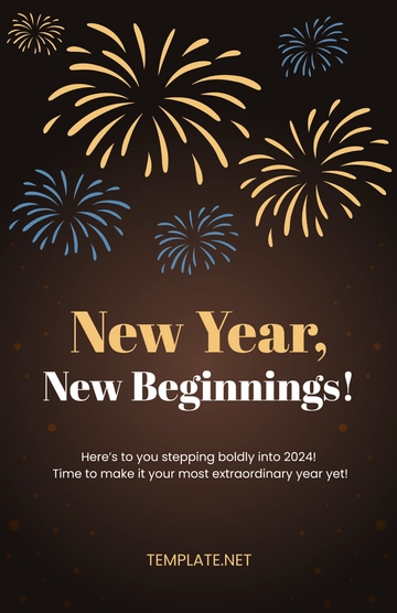 Free New Year Resolution Poster Template to Edit Online