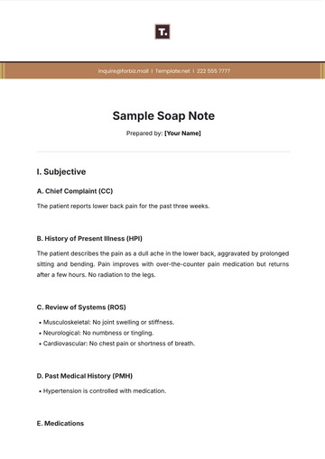 Free Sample Soap Note Template to Edit Online