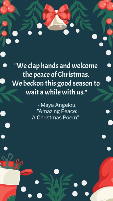 Free Welcome Christmas Quote Template to Edit Online