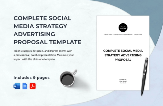 Complete Social Media Strategy Advertising Proposal Template