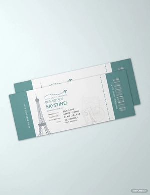 Paris Boarding Pass Invitation Template