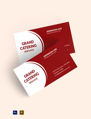 Professional Catering Service Business Card Template