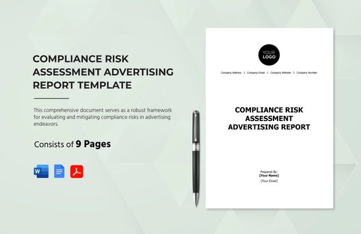 Compliance Risk Assessment Advertising Report Template